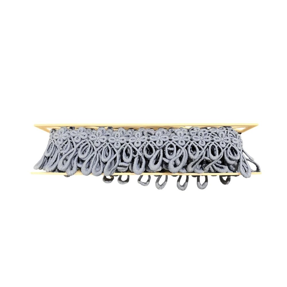 Decorative Blue Loop Lace Trim 1.5" Wide On Spool For Sewing Crafting & DIY